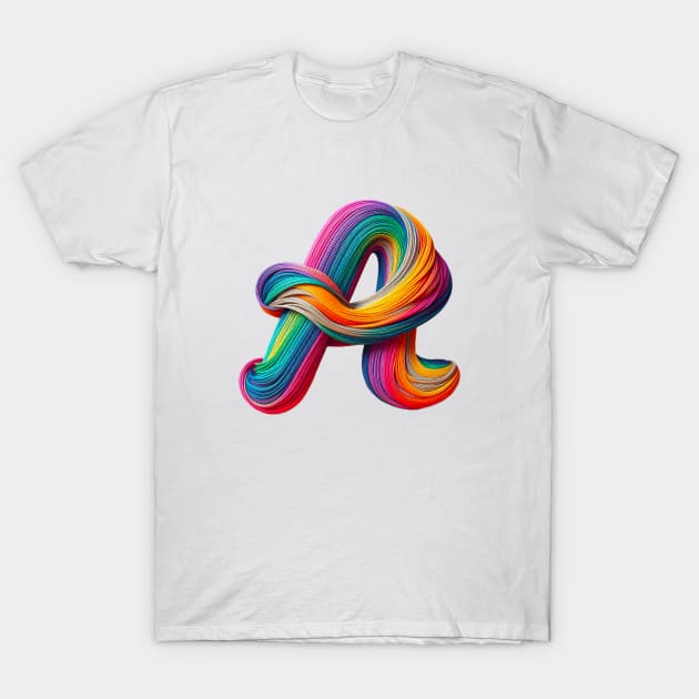 Letter A wrapped in yarn T-Shirt by GreenZebraArt